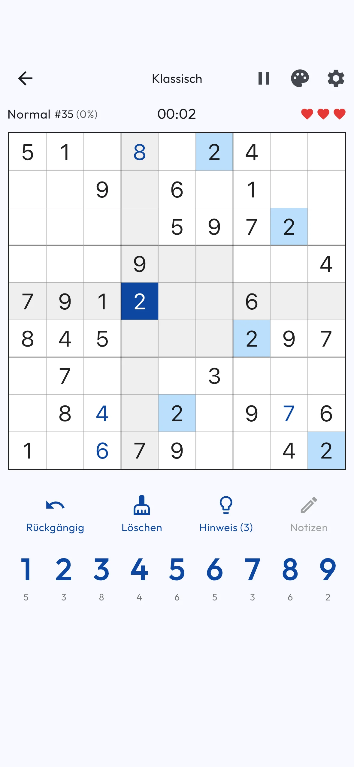 Klassisches Sudoku