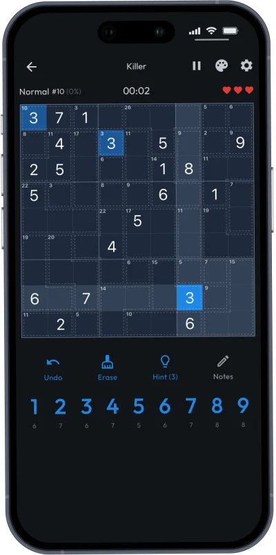 Killer Sudoku mode