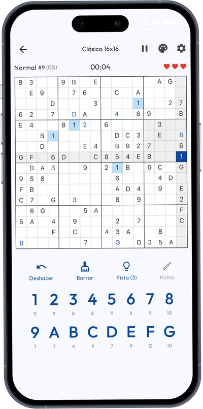 Modo Sudoku 16x16 Modo Sudoku 16x16