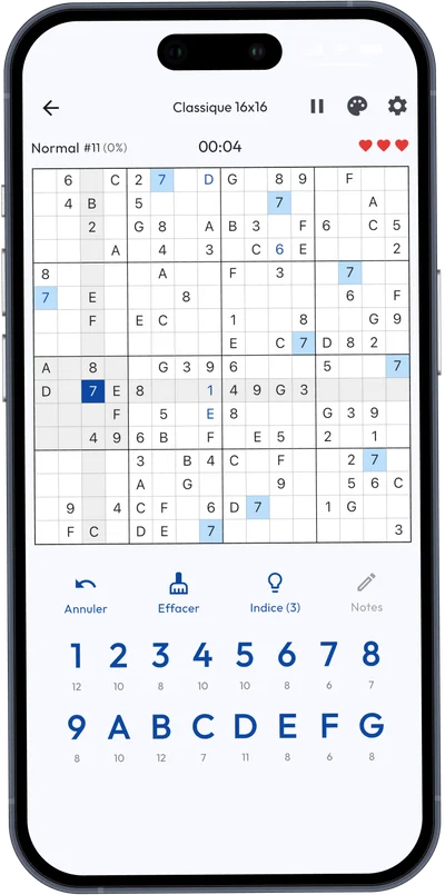 Mode Sudoku 16x16 Mode Sudoku 16x16