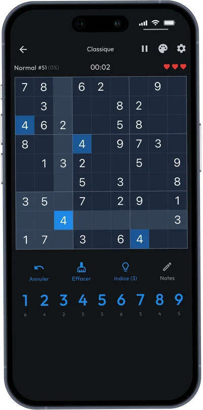 Mode Sudoku Classique Mode Sudoku Classique