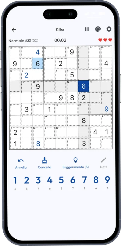 Modalità Killer Sudoku Modalità Killer Sudoku