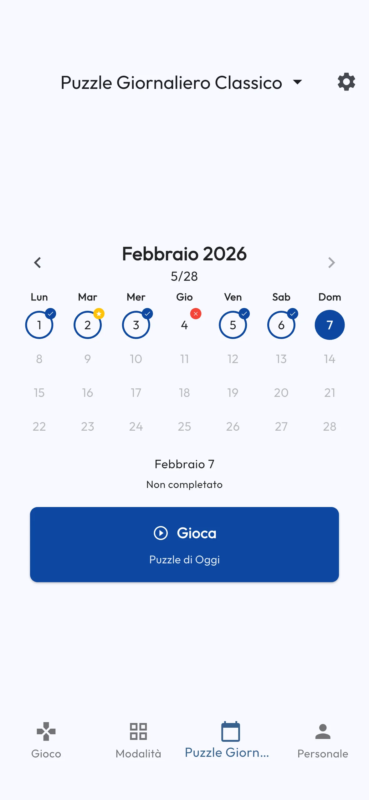 Puzzle Giornalieri Puzzle Giornalieri