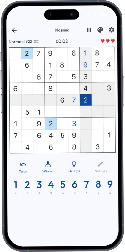 Klassieke Sudoku modus Klassieke Sudoku modus