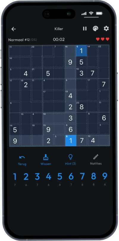 Killer Sudoku modus Killer Sudoku modus