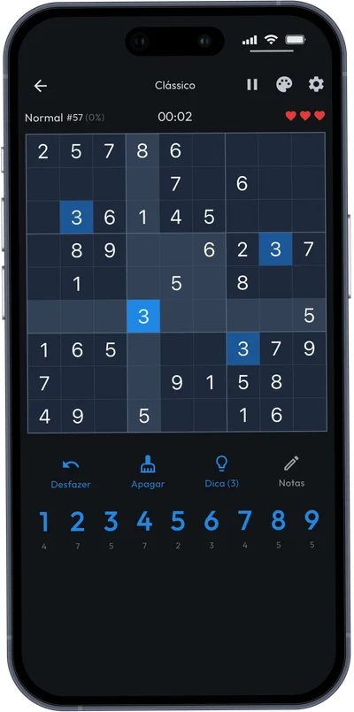 Modo Sudoku Clássico Modo Sudoku Clássico