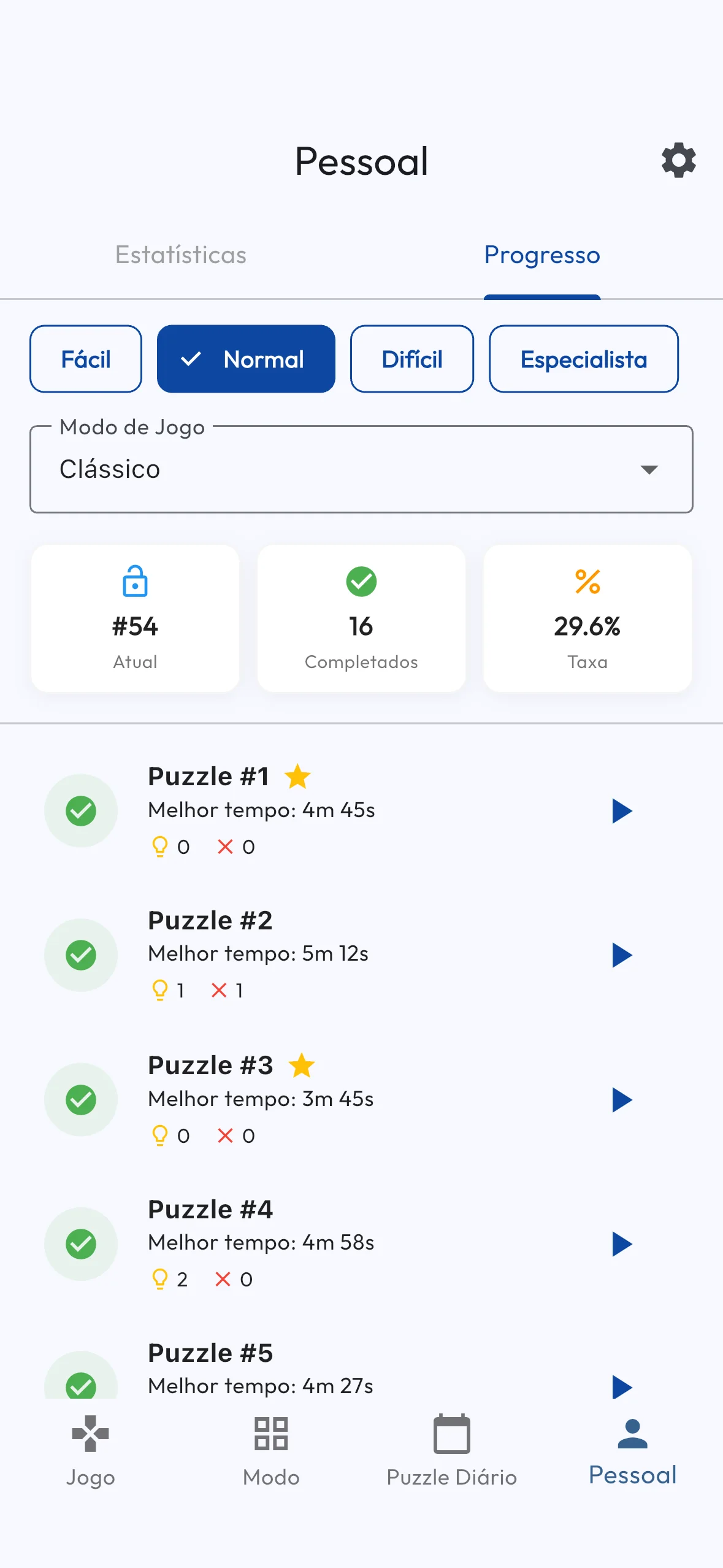 Acompanhe Seu Progresso e Estatísticas Acompanhe Seu Progresso e Estatísticas