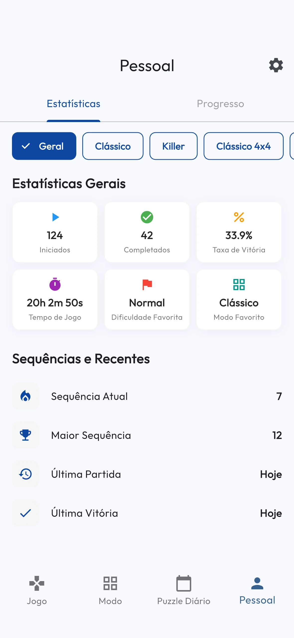 Acompanhe Seu Progresso e Estatísticas Acompanhe Seu Progresso e Estatísticas